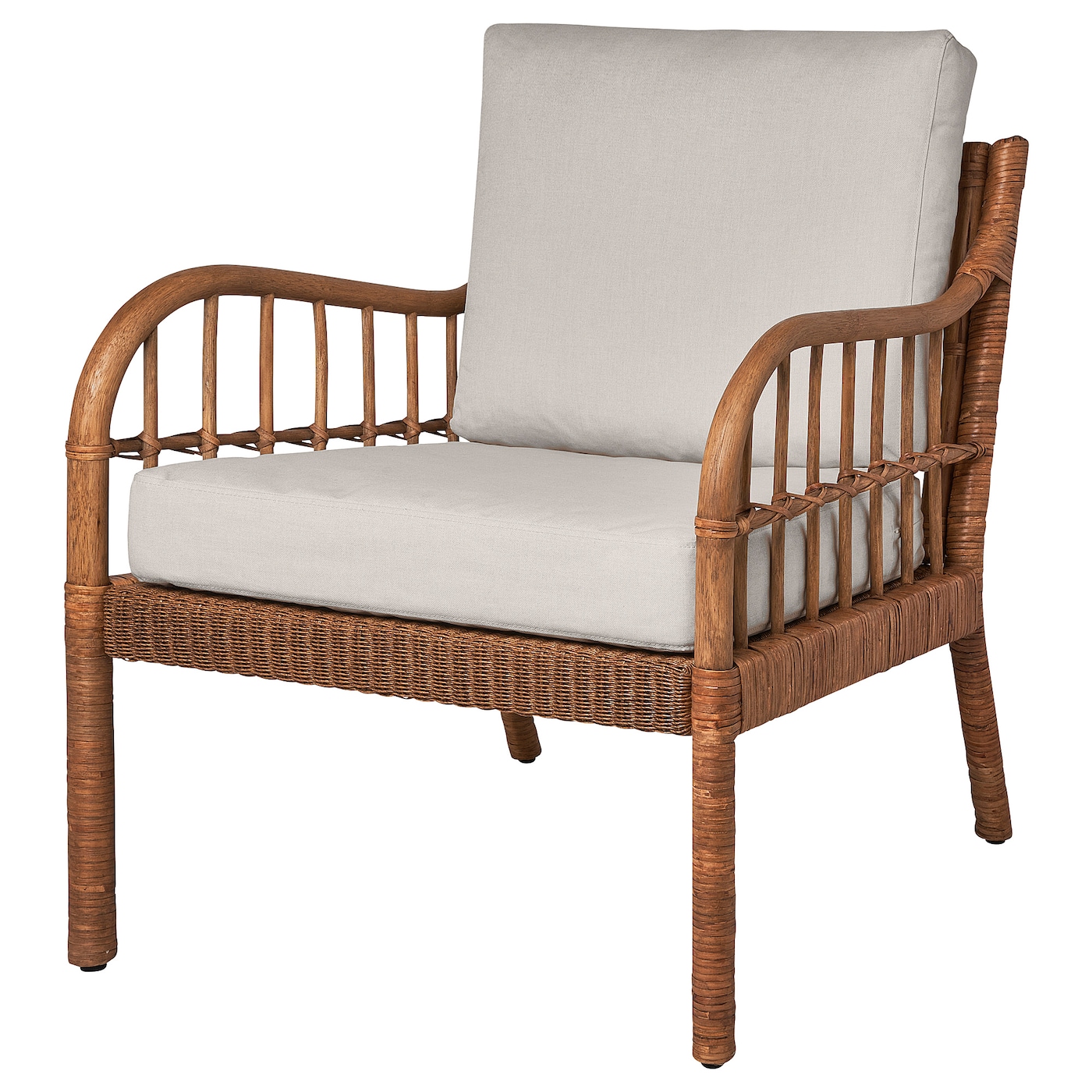 Кресло садовое - IKEA HOLMSTA, 73x57x55см, коричневый/светло-коричневый, ХОЛЬМСТА ИКЕА