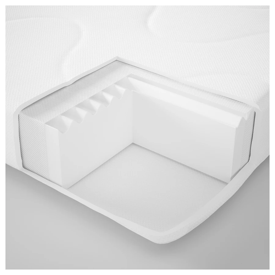 Матрас для детской кроватки - KRUMMELUR IKEA/ КРУММЕЛУР ИКЕА, 60х120 см, белый (изображение №6)