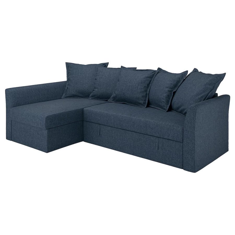Угловой диван со спальной функцией - IKEA HOLMSUND/ГОЛЬМСУНД ИКЕА, 151/230х90х96 см, темно-синий (изображение №2)