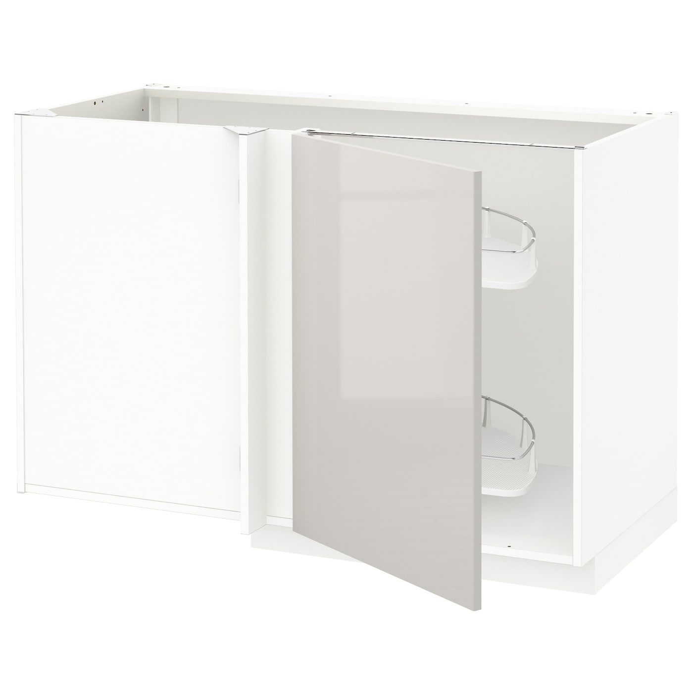 Напольный шкаф  - IKEA METOD, 88x67,5x127,5см, белый/светло-серый, МЕТОД ИКЕА