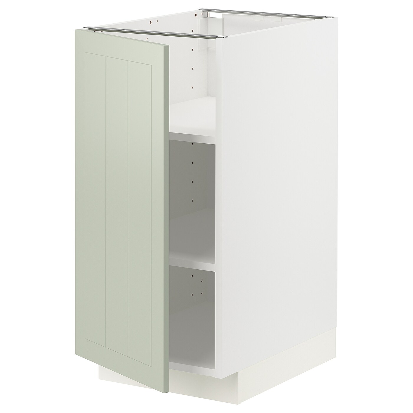 Напольный шкаф - IKEA METOD, 88x62x40см, белый/светло-зеленый, МЕТОД ИКЕА