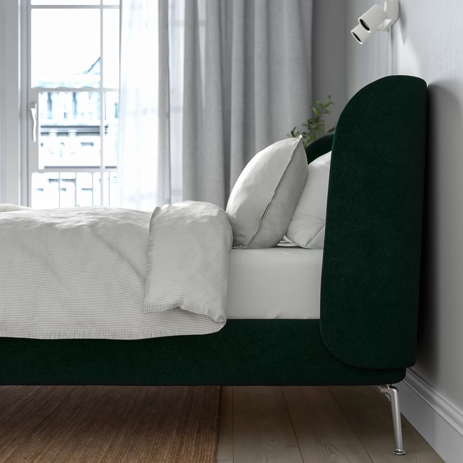 Двуспальная кровать - IKEA TUFJORD, 200х160 см, зеленый, ТУФЙОРД ИКЕА (изображение №5)