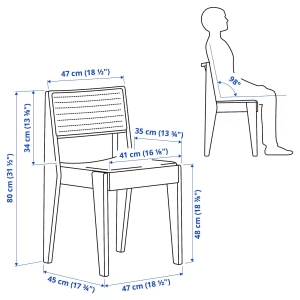 Второе фото. Стол и 4 стула с подлокотниками-IKEA STOCKHOLM 2025 /СТОКГОЛЬМ 2025, 115 cm,светло-коричневый
