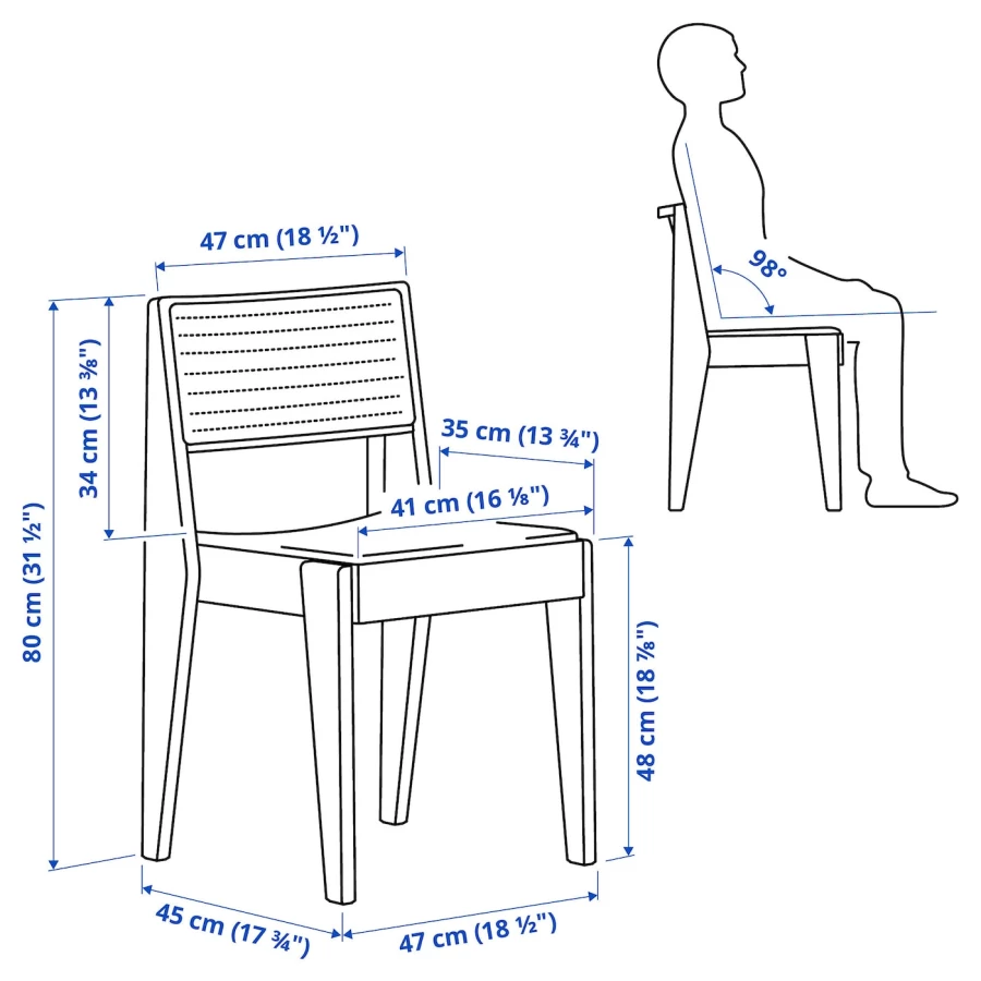 Стол и 4 стула с подлокотниками-IKEA STOCKHOLM 2025 /СТОКГОЛЬМ 2025, 115 cm,светло-коричневый (изображение №10)
