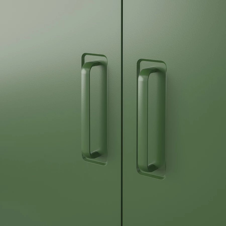 Шкаф с дверцами и ящиками - IKEA IDÅSEN/IDASEN/ИДОСЕН ИКЕА, 119х47х80 см, зеленый (изображение №5)