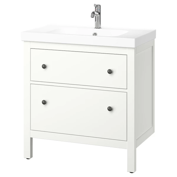 Тумба для ванной - HEMNES / ORRSJÖN /ORRSJОN  IKEA/ ХЕМНЕС/ОРРСЬЕН ИКЕА, 82х49х89 см, белый