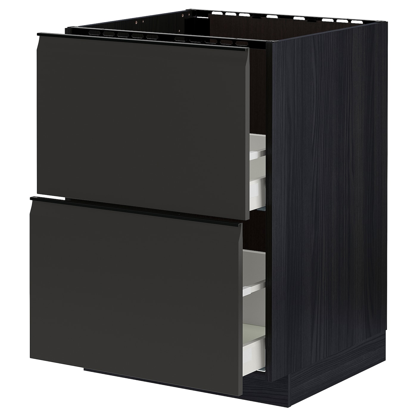 Напольный кухонный шкаф  - IKEA METOD MAXIMERA, 88x61,6x60см, черный, МЕТОД МАКСИМЕРА ИКЕА