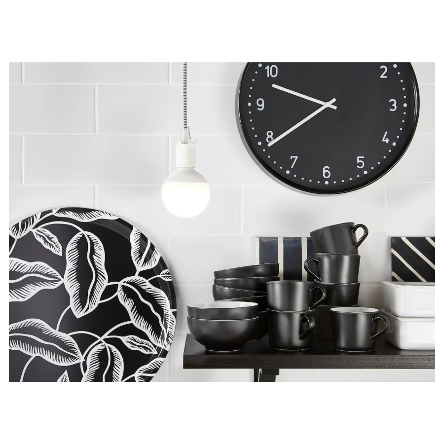Настенные часы - IKEA BONDIS/БОНДИС ИКЕА, 38 см, черный (изображение №7)