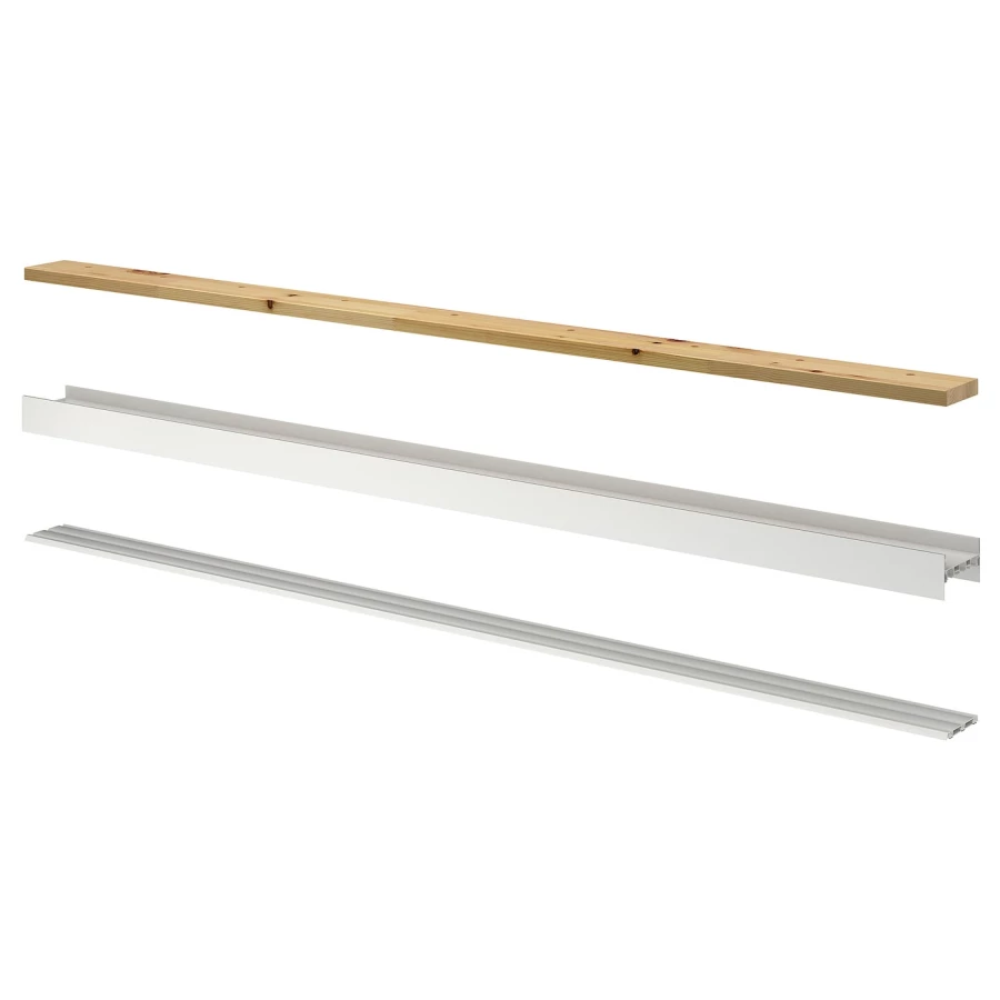 Рельс для раздвижных дверей - SKYTTA IKEA/ СКЮТТА ИКЕА, 12,2х200 см, белый (изображение №1)