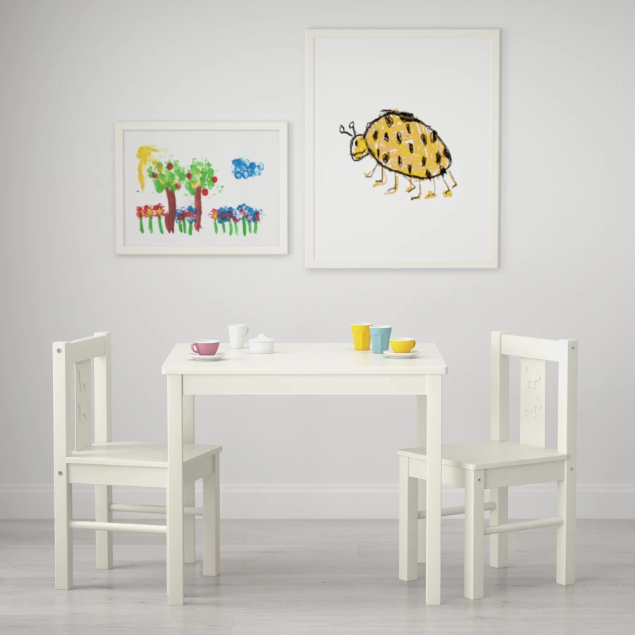 Детский стул - KRITTER IKEA/ КРИТТЕР ИКЕА, 53х27 см, белый (изображение №2)