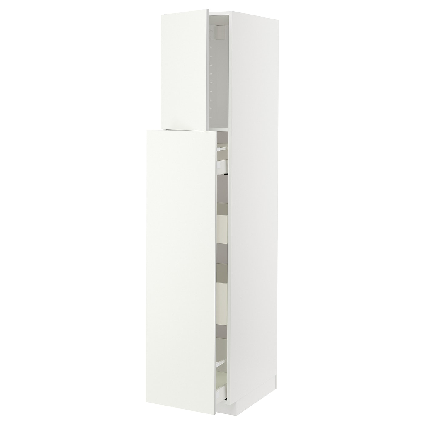 Высокий шкаф - IKEA METOD/MAXIMERA/МЕТОД/МАКСИМЕРА ИКЕА, 200х60х40 см, белый