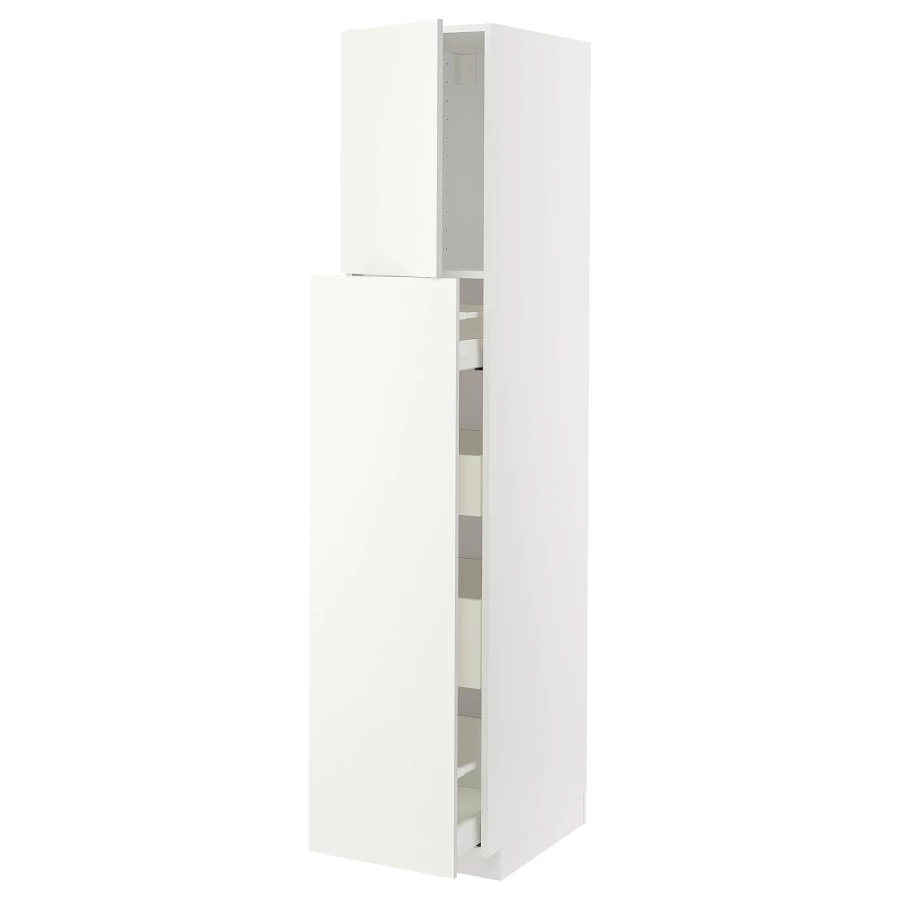 Высокий шкаф - IKEA METOD/MAXIMERA/МЕТОД/МАКСИМЕРА ИКЕА, 200х60х40 см, белый (изображение №1)