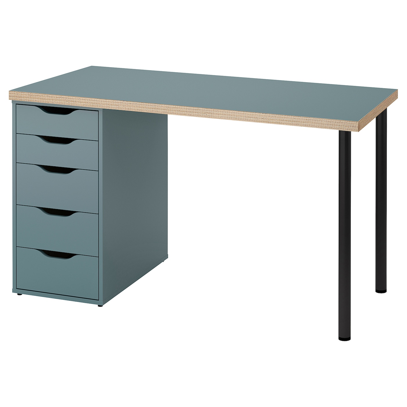 Письменный стол с ящиками - IKEA LAGKAPTEN/ALEX/ЛАГКАПТЕН/АЛЕКС ИКЕА, 120х60 см, серый/черный