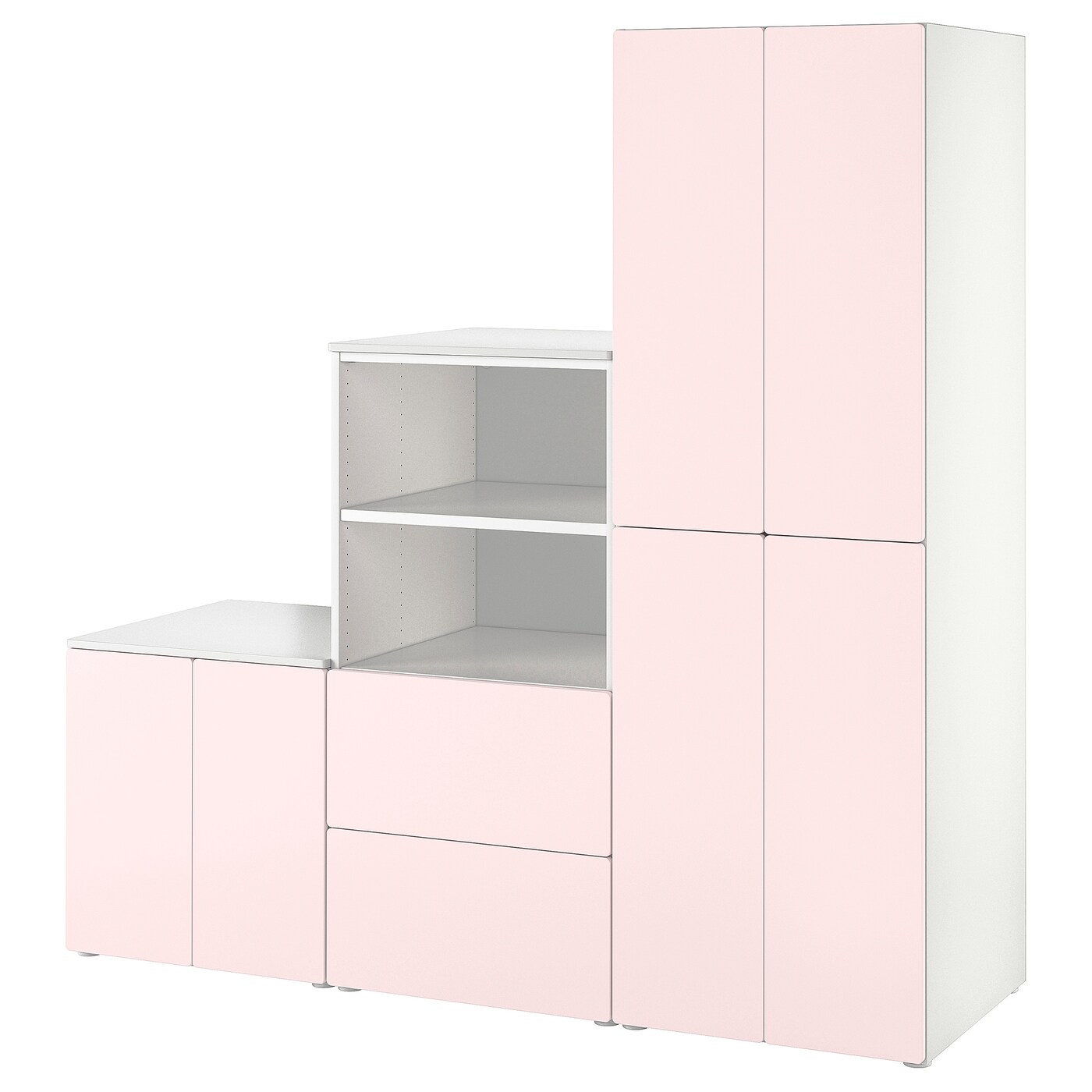 Детская гардеробная комбинация - IKEA PLATSA SMÅSTAD/SMASTAD, 181x57x180см, белый/розовый, ПЛАТСА СМОСТАД ИКЕА