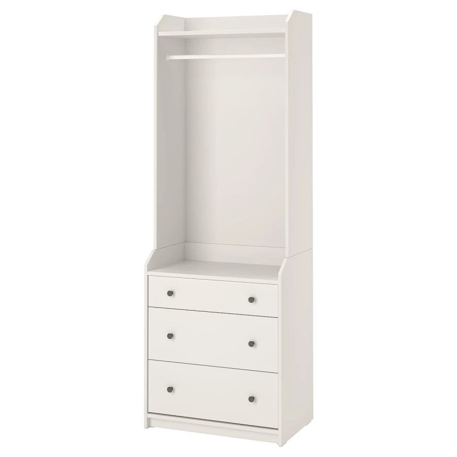 Открытый шкаф - HAUGA IKEA/ХАУГА ИКЕА, 46х70х199 см, белый (изображение №1)