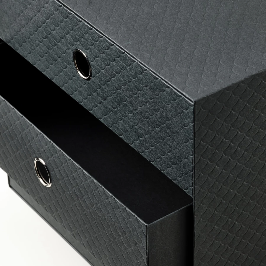 Мини-комод с 3 ящиками - PALLRA IKEA/ ПАЛЬРА ИКЕА, 33х30 см, черный (изображение №2)