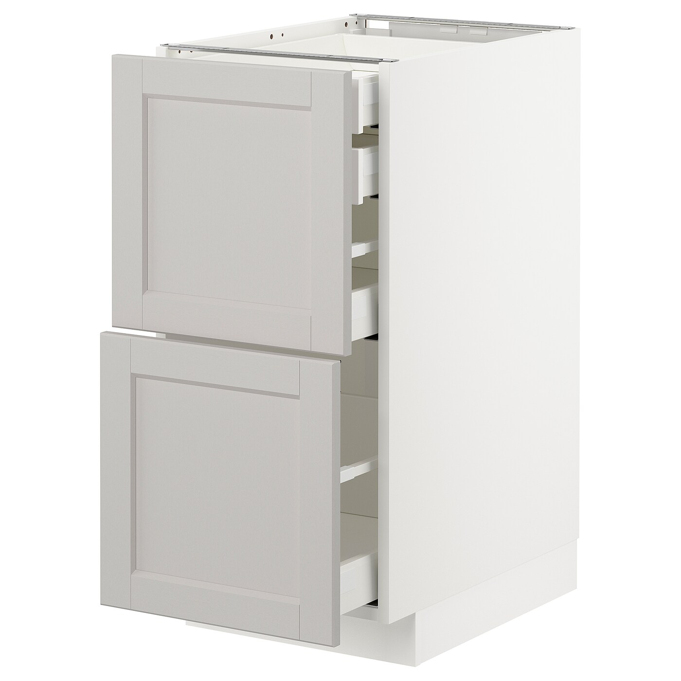 Напольный шкаф  - IKEA METOD MAXIMERA, 88x61,9x40см, белый/светло-серый, МЕТОД МАКСИМЕРА ИКЕА
