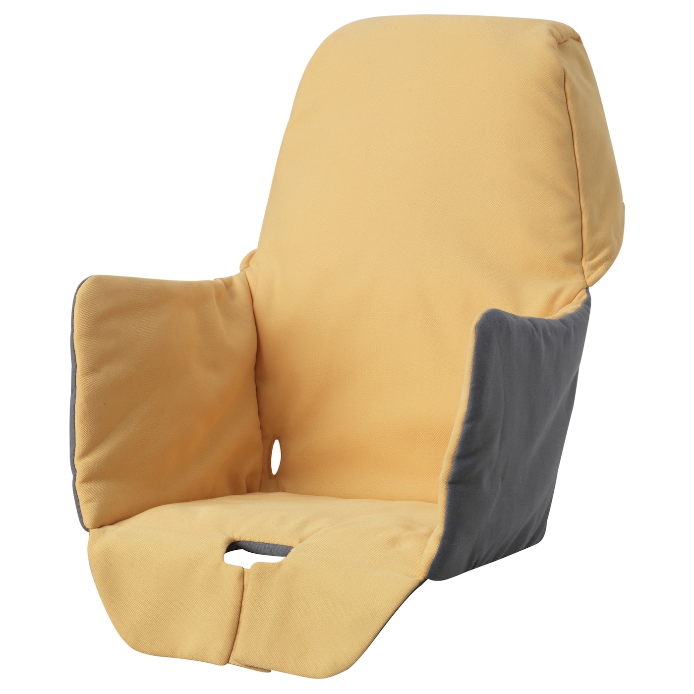 Поддерживающая подушка и чехол - LANGUR IKEA/  ЛАНГУР ИКЕА,  40х22 см, серый/желтый