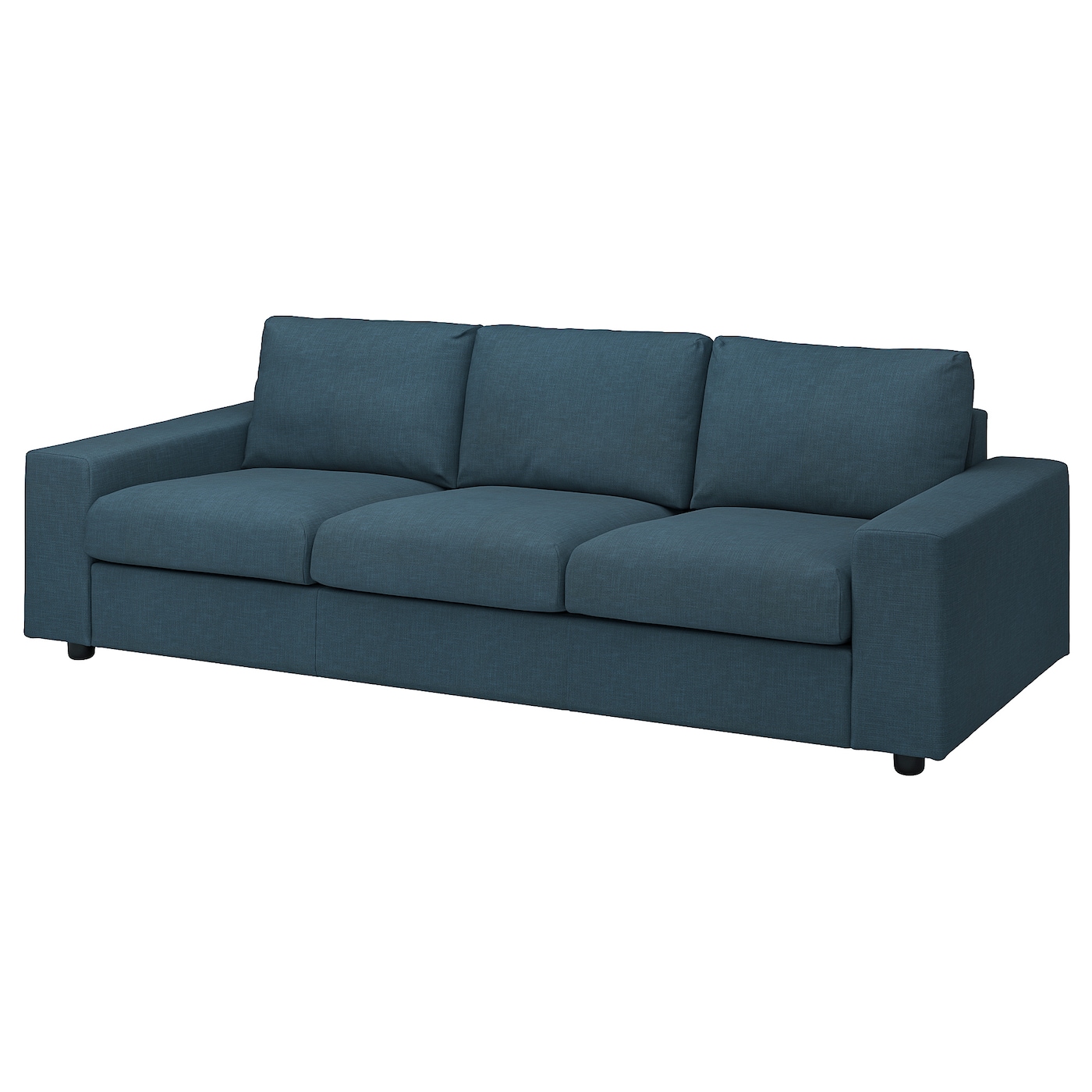 VIMLE Чехол на 3-местный диван с широкими подлокотниками/Хилларед темно-синий ИКЕА