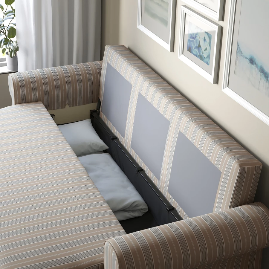Диван-кровать 3-местный - IKEA VRETSTORP, 91x96x244см, серый, ВРЕТСТОРП ИКЕА (изображение №5)