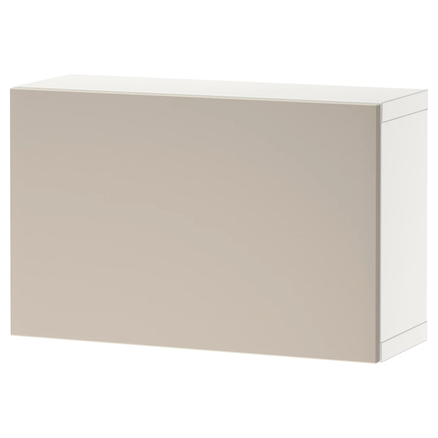 Навесной шкаф - IKEA BESTÅ/BESTA, 60x22x38 см, белый, Бесто ИКЕА (изображение №1)