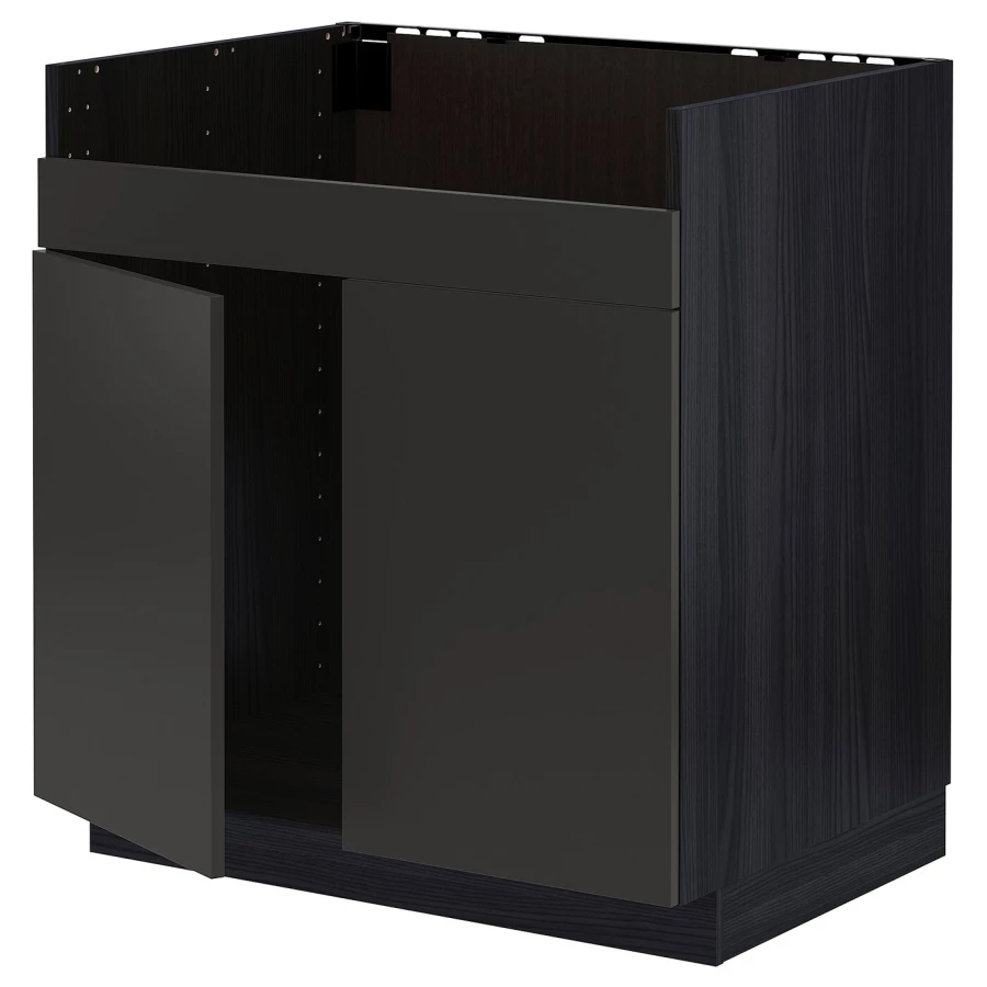 Шкаф под раковину - METOD / HAVSEN  IKEA/ МЕТОД/ХАВСЕН/ИКЕА, 88х80 см,  черный (изображение №1)