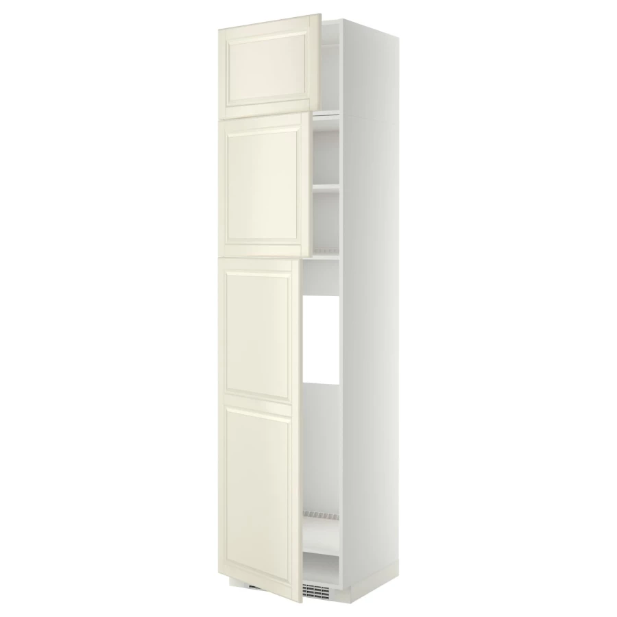 Высокий холодильный шкаф - IKEA METOD/МЕТОД ИКЕА, 60х60х240 см, белый/кремовый (изображение №1)