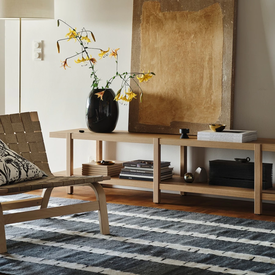 Книжный шкаф/скамья IKEA STOCKHOLM 2025/СТОКГОЛЬМ 2025 ИКЕА,  180x41x44 см, светло-коричневый (изображение №3)