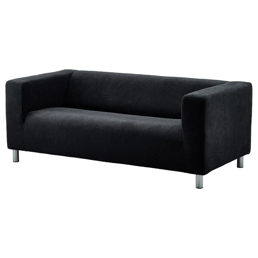 Чехол на 2-местный диван - KLIPPAN  IKEA/  КЛИППАН ИКЕА,  черный (изображение №1)