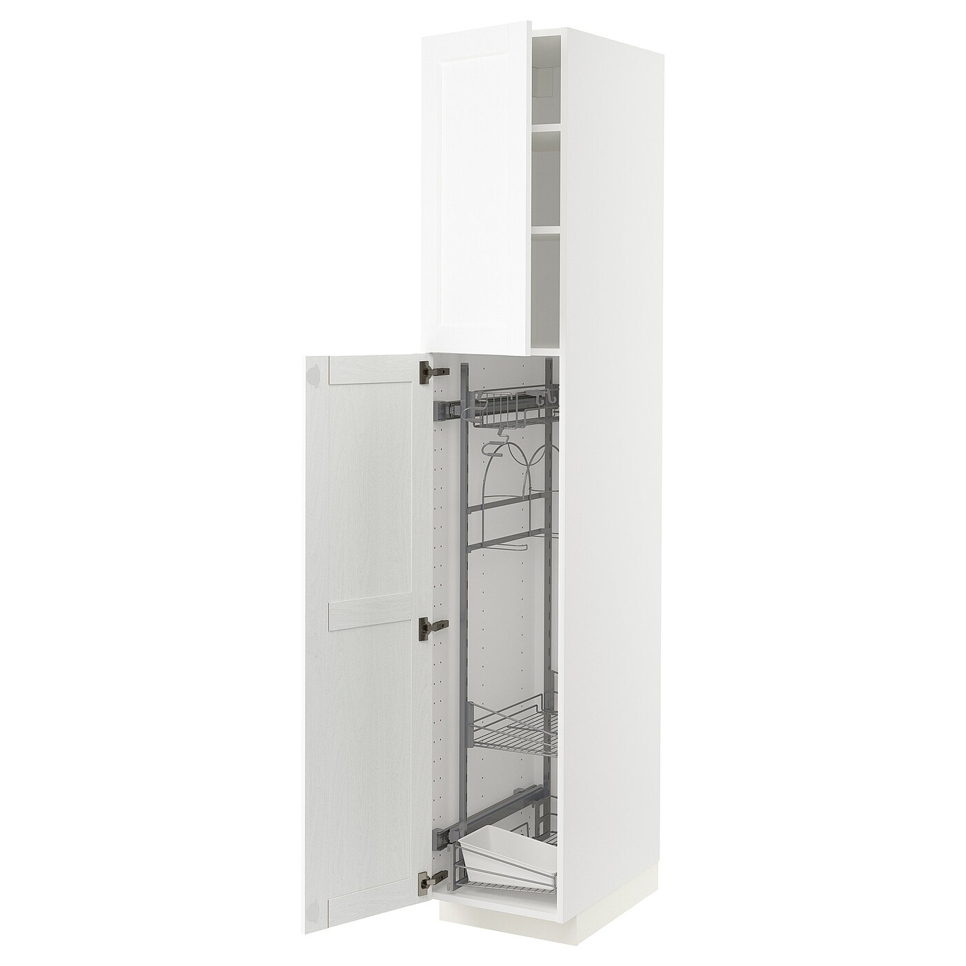 Высокий шкаф/бытовой - IKEA METOD/МЕТОД ИКЕА, 220х60х40 см, белый