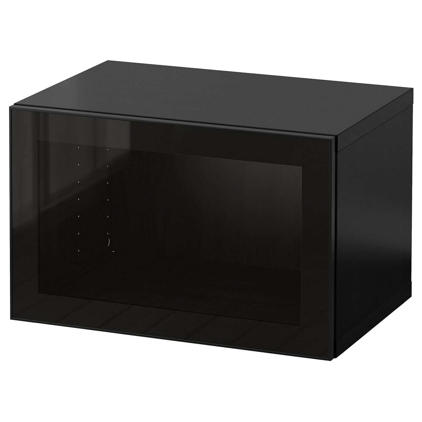 Настенный шкаф - IKEA BESTÅ/BESTA, 60x42x38 см, черный, БЕСТО ИКЕА