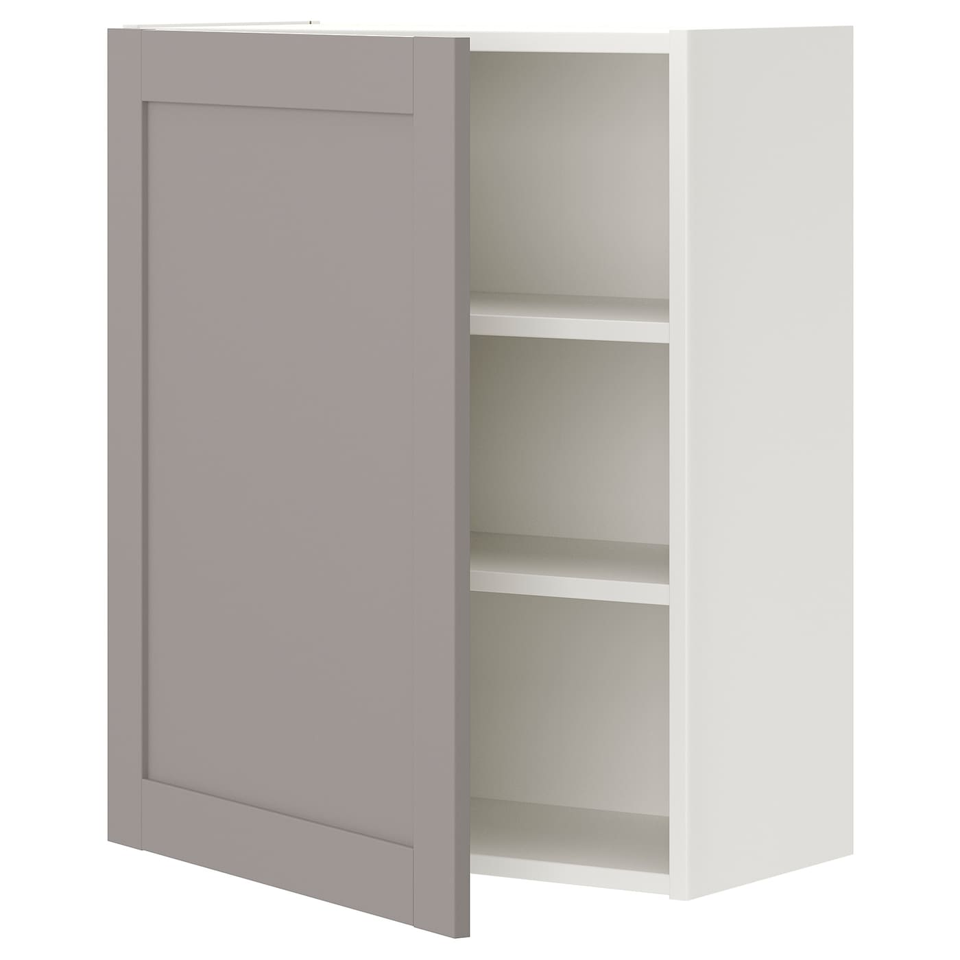 Кухонный настенный шкаф - ENHET IKEA/ ЭНХЕТ ИКЕА, 60x30x75 см, белый/коричневый