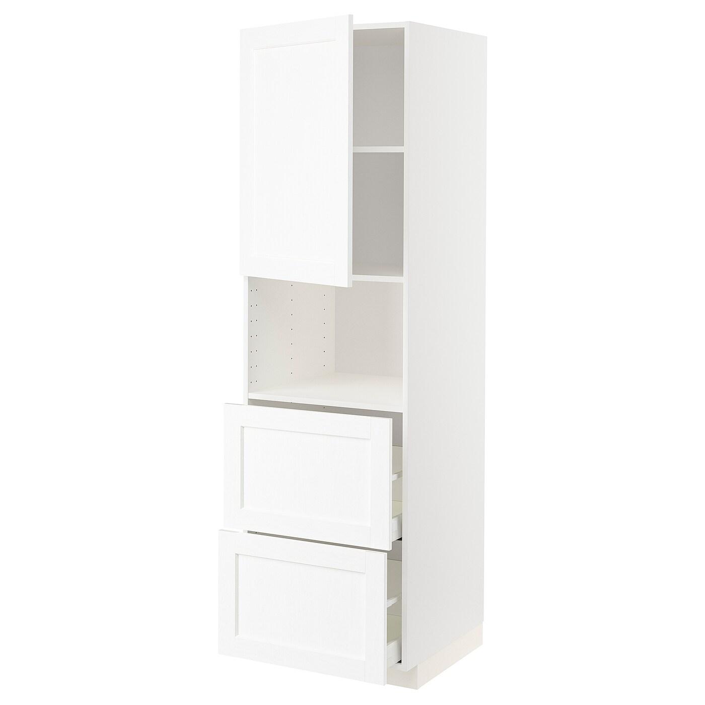 Высокий шкаф с ящиками - IKEA METOD/MAXIMERA/МЕТОД/МАКСИМЕРА ИКЕА, 200х60х60 см, белый