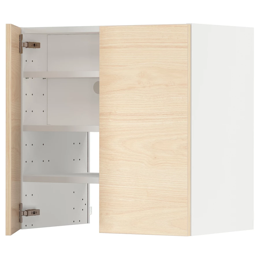 METOD Навесной шкаф - METOD IKEA/ МЕТОД ИКЕА, 60х60 см, белый/под беленый дуб (изображение №1)