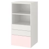 Комод детский - IKEA PLATSA/SMÅSTAD/SMASTAD, 60x55x123 см, белый/розовый, ИКЕА