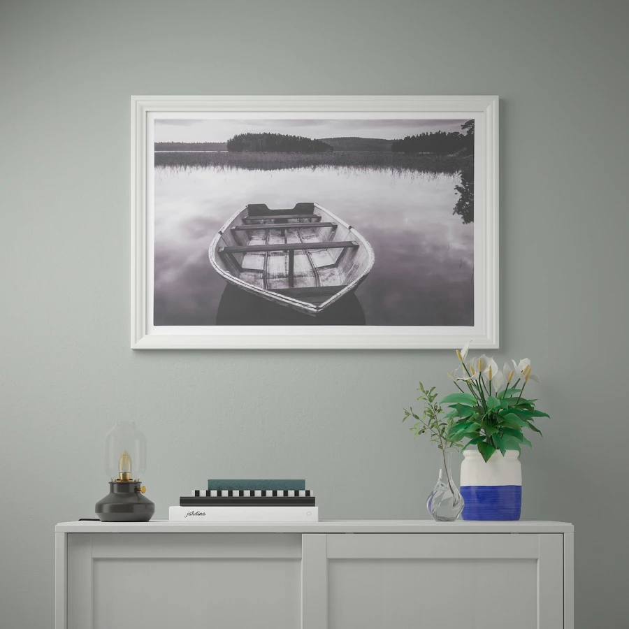 Постер - IKEA BILD, 91х61 см, «Лодка на озере Финншен», БИЛЬД ИКЕА (изображение №2)