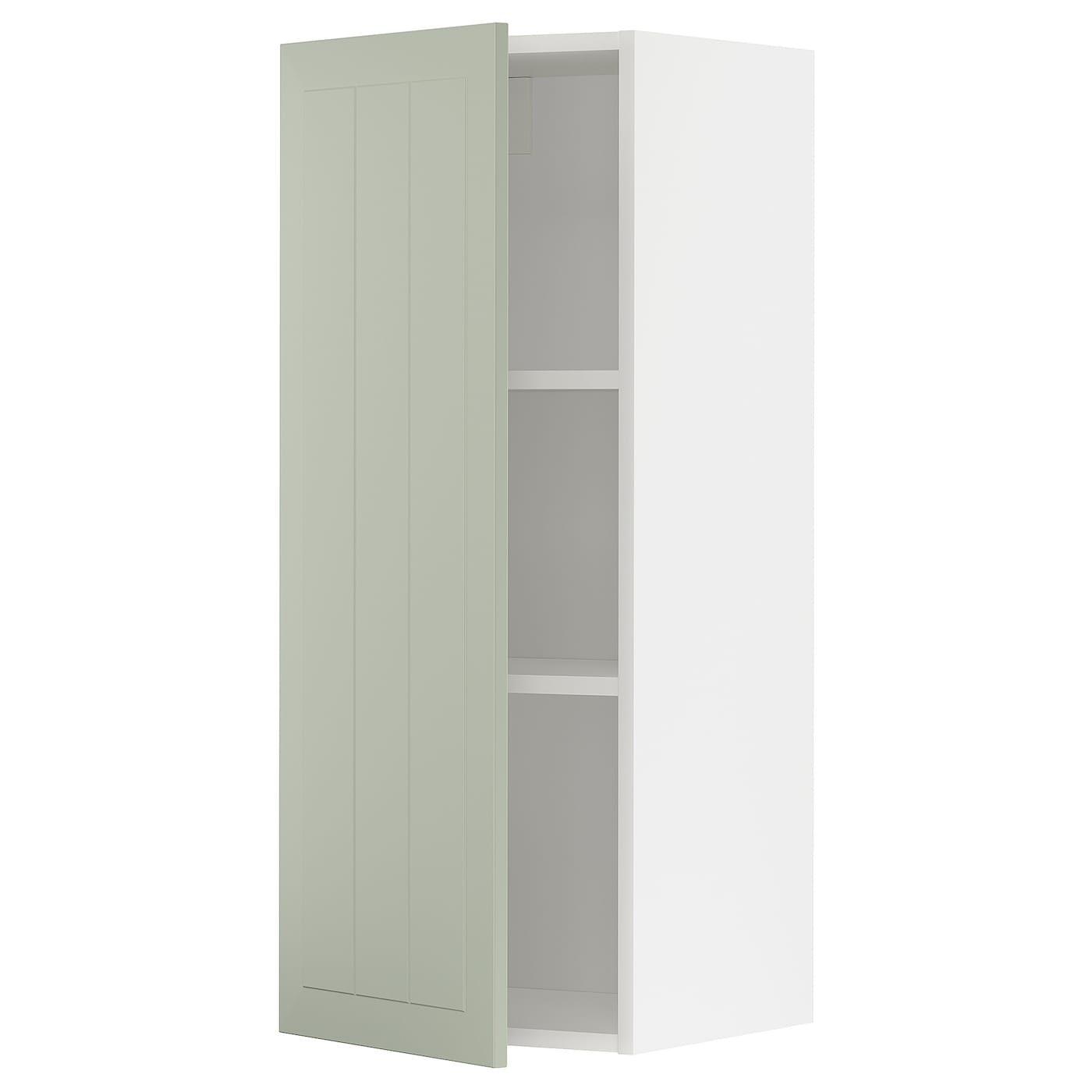 Навесной шкаф с полкой - METOD IKEA/ МЕТОД ИКЕА, 100х40  см, белый/зеленый