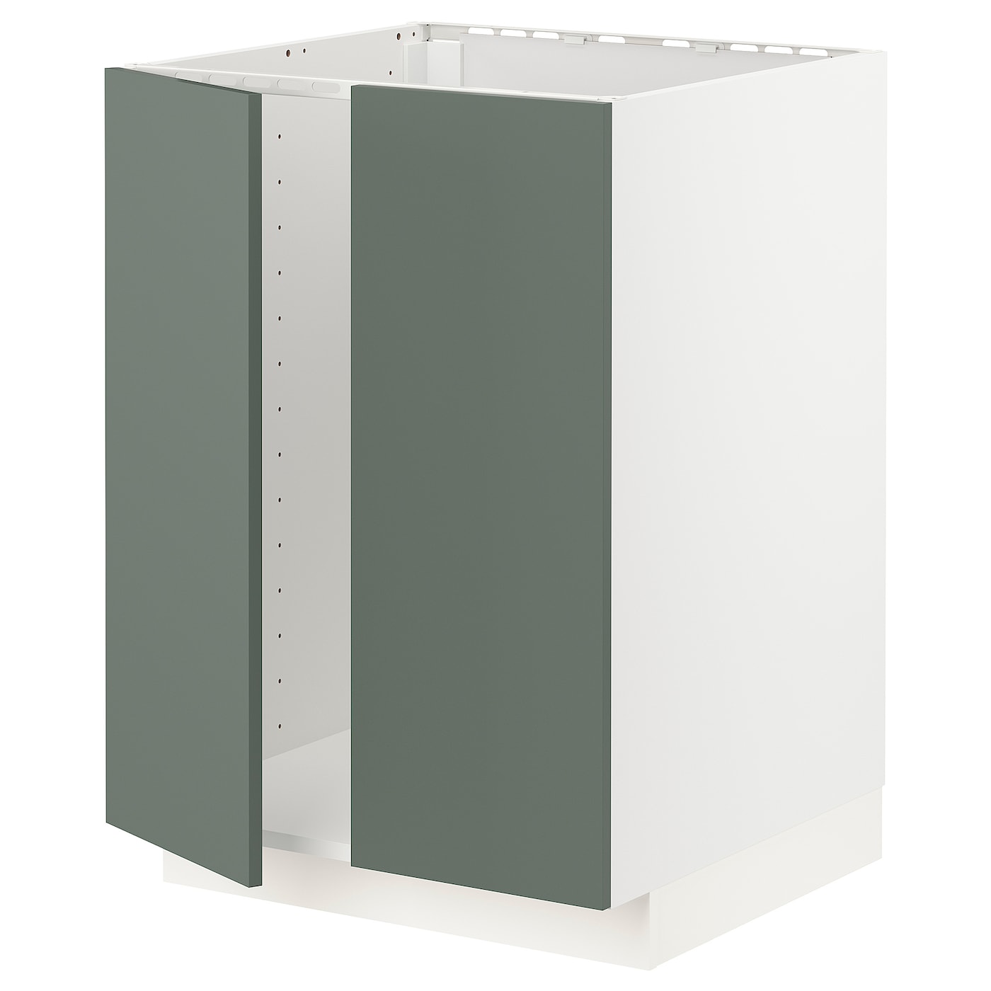 Шкаф под раковину/2 дверцы - METOD IKEA/ МЕТОД ИКЕА, 88х60  см,  белый/зеленый
