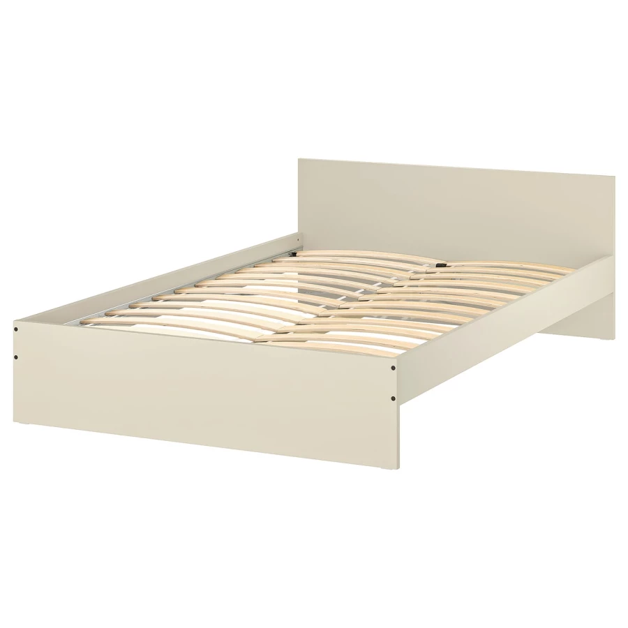 Двуспальная кровать - IKEA GURSKEN/LURÖY/LUROY, 200х140 см, бежевый, ГУРСКЕН/ЛУРОЙ ИКЕА (изображение №2)