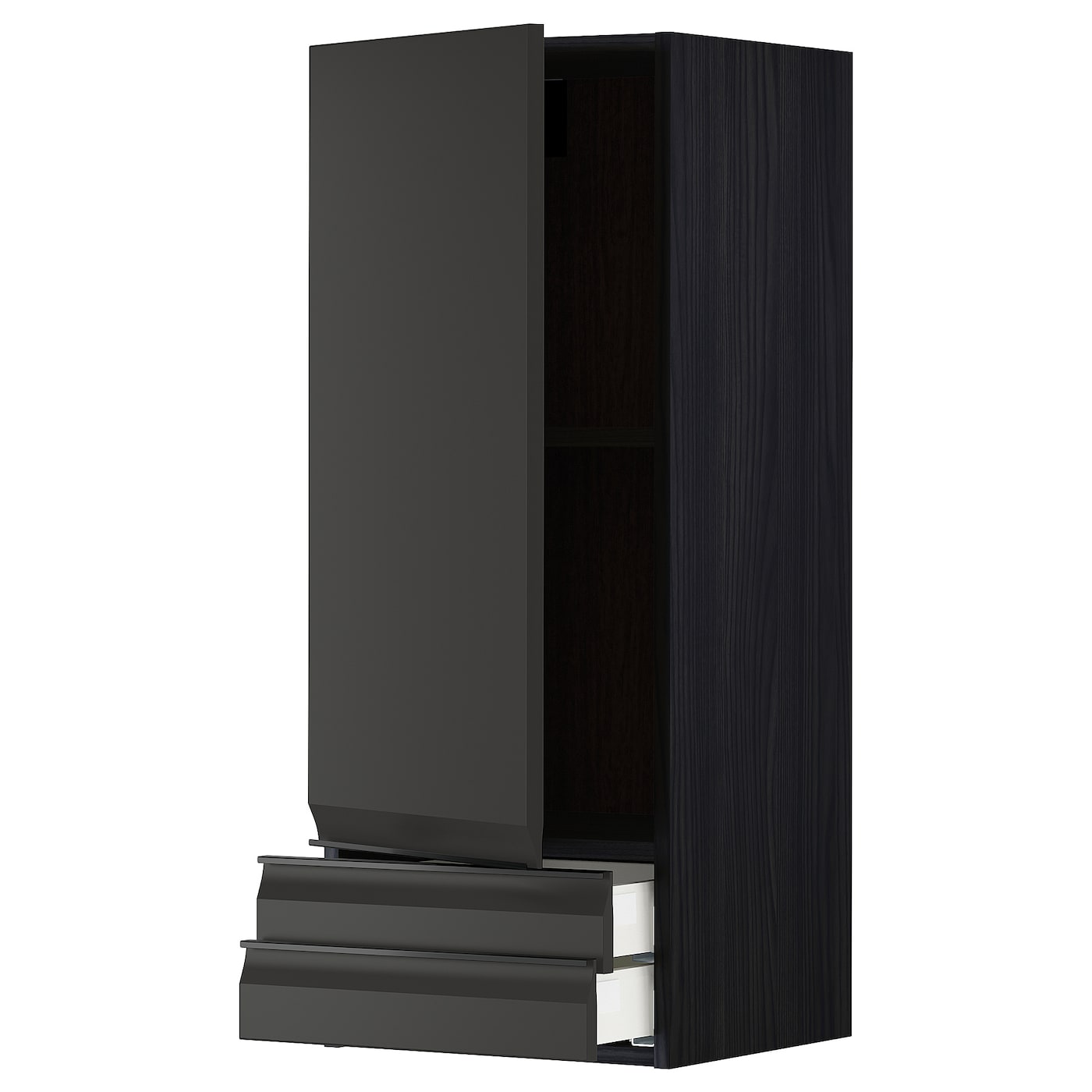 Навесной шкаф - METOD / MAXIMERA IKEA/  МЕТОД/МАКСИМЕРА ИКЕА, 100х40 см, черный