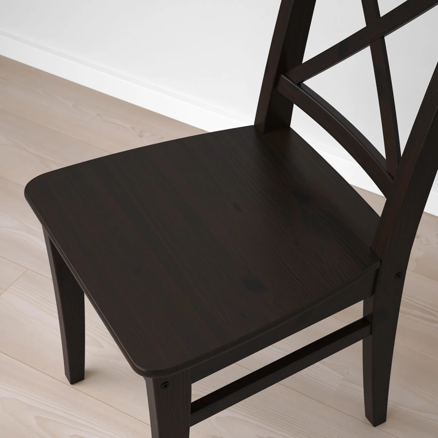 Стол и 4 стула - DANDERYD / INGOLF IKEA/ ДАНДЕРИД/ИНГОЛЬФ ИКЕА, 130х80х75 см, черный/коричневый (изображение №5)