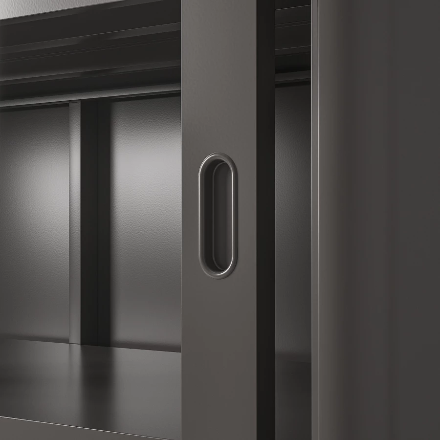 Офисный шкаф - IKEA IDÅSEN/IDASEN, темно-серый, 120х45х140 см, ИДОСЕН ИКЕА (изображение №4)
