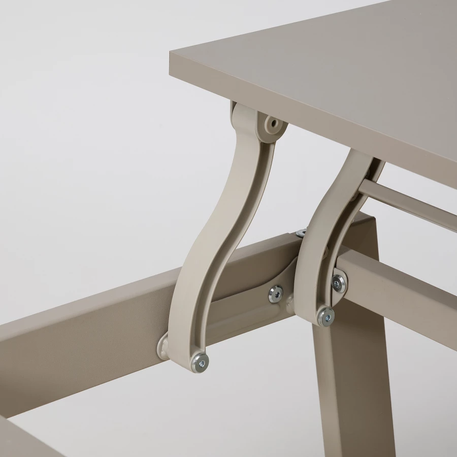 Журнальный стол, регулируемый - IKEA ИКЕА LJUNGSBRO, 104x70 см, бежевый (изображение №8)