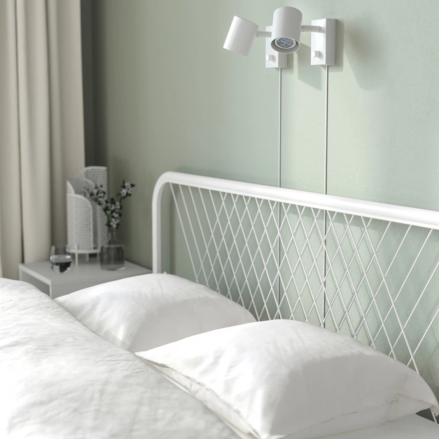 Каркас кровати - IKEA NESTTUN, 200х160 см, белый, НЕСТТУН ИКЕА (изображение №7)