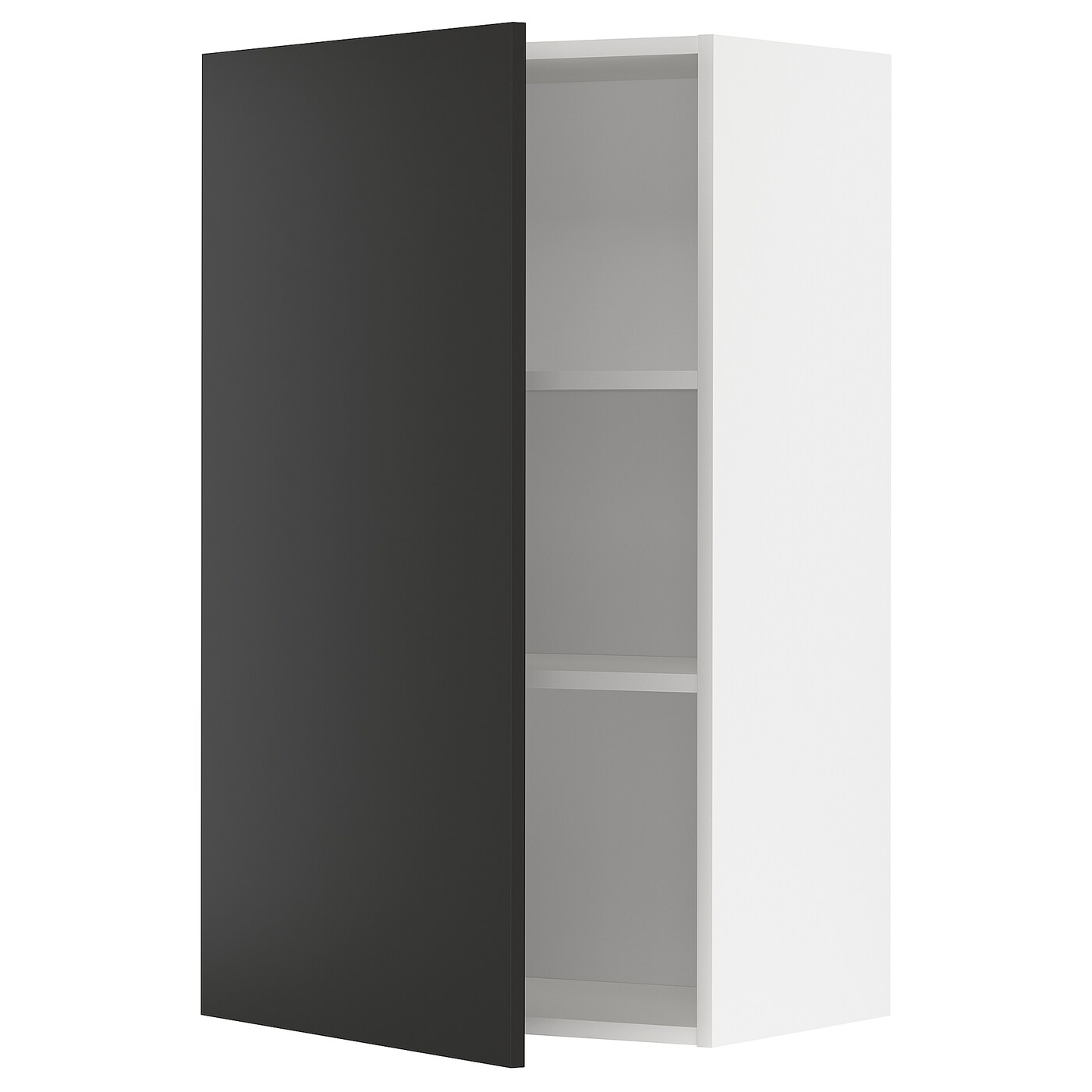 Навесной шкаф с полкой - METOD IKEA/ МЕТОД ИКЕА, 60х100 см, белый/черный