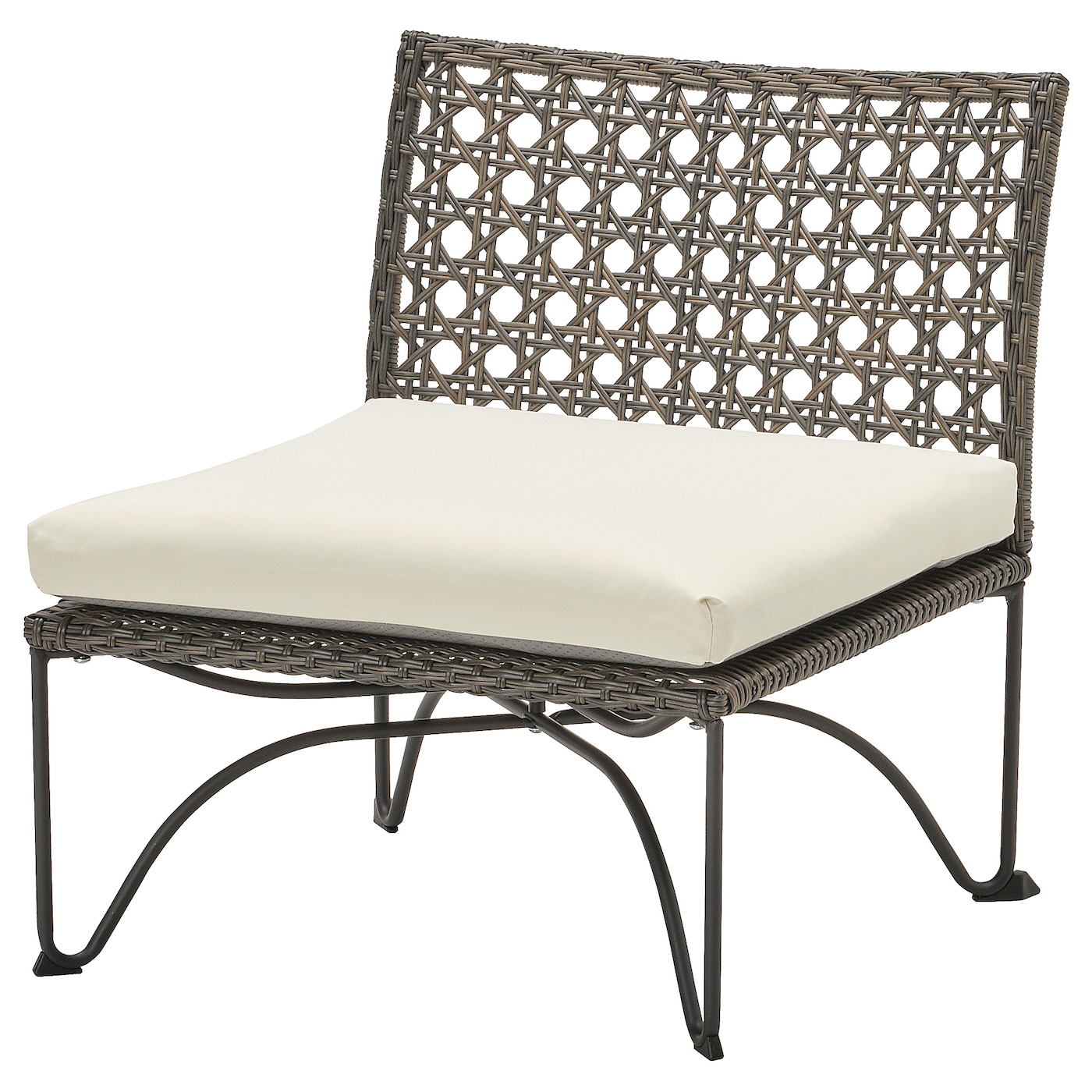 Кресло садовое - IKEA JUTHOLMEN, 65x73x71 см, серый/белый, ЮТХОЛЬМЕН ИКЕА