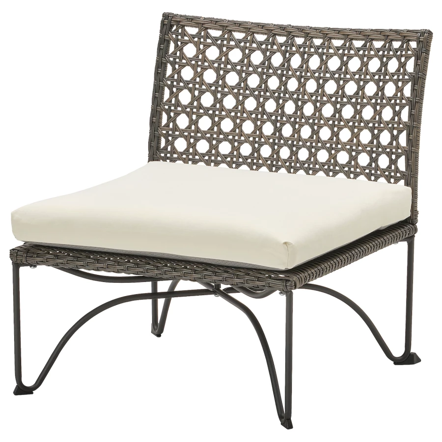Кресло садовое - IKEA JUTHOLMEN, 65x73x71 см, серый/белый, ЮТХОЛЬМЕН ИКЕА (изображение №1)