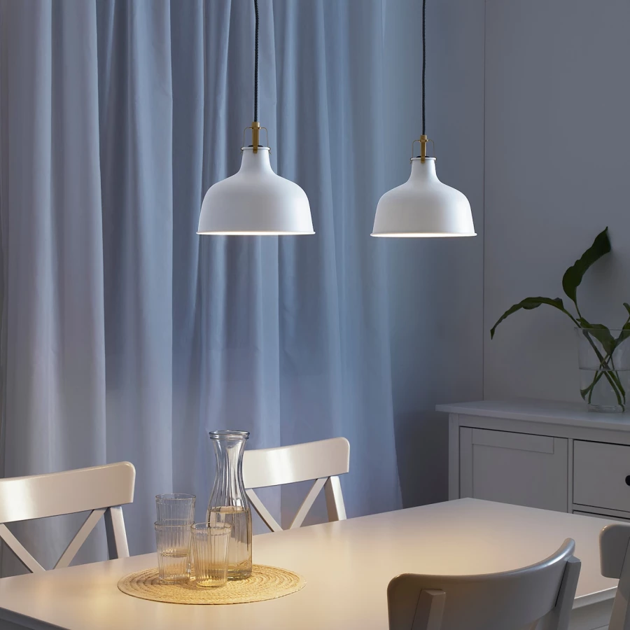 Подвесной светильник - RANARP IKEA / РАНАРП ИКЕА, 23 см, белый (изображение №2)