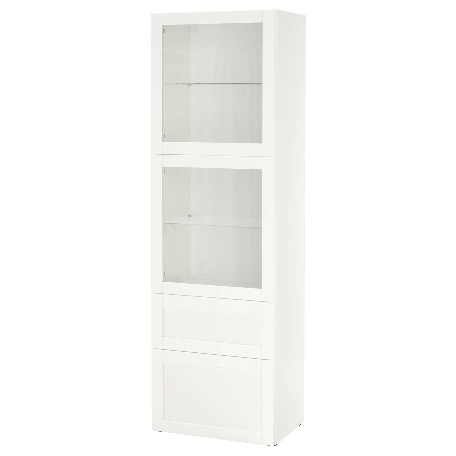 Комбинация для хранения - IKEA BESTÅ/BESTA/  БЕСТО ИКЕА, 60x42x193 см, белый (изображение №1)