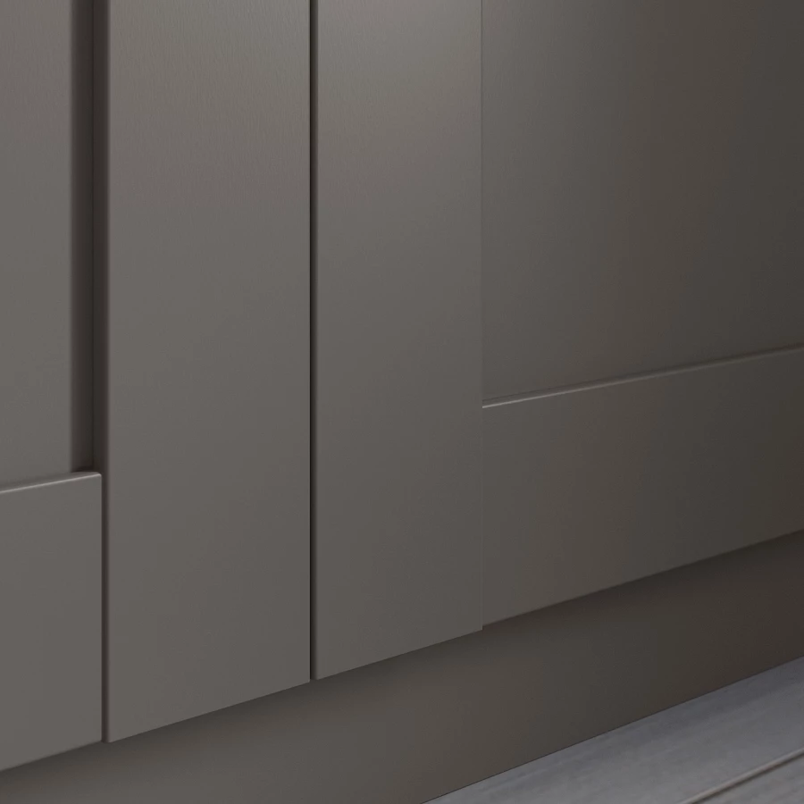 Дверь с петлями -  BERGSBO IKEA/ БЕРГСБУ ИКЕА, 195х50 см,  серый (изображение №3)